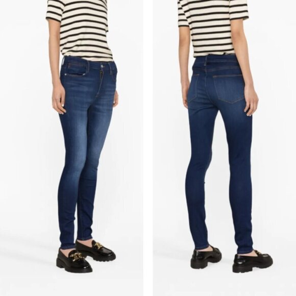 FRAME Le One Skinny jeans Blue Stretch SZ 2 - Picture 1 of 15